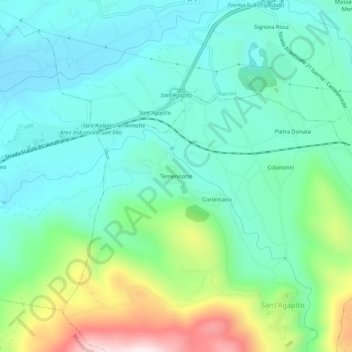 Temennotte topographic map, elevation, terrain