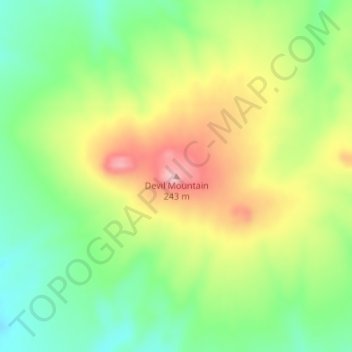 Devil Mountain topographic map, elevation, terrain