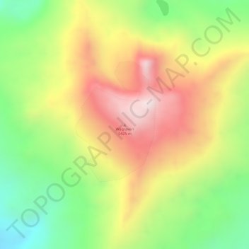 Waqrawiri topographic map, elevation, terrain
