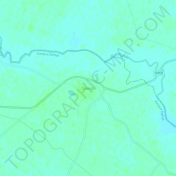 Sheoli topographic map, elevation, terrain