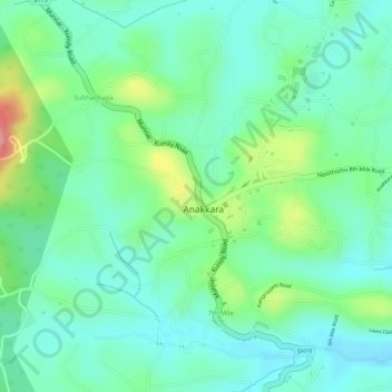 Car Care topographic map, elevation, terrain