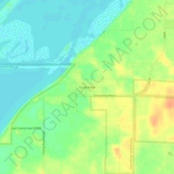 Goofy Ridge topographic map, elevation, terrain