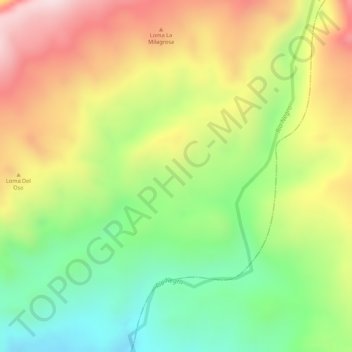 La Soledad topographic map, elevation, terrain