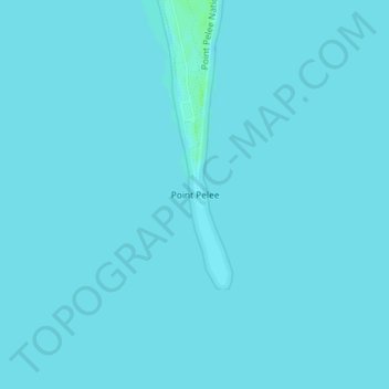 Point Pelee topographic map, elevation, terrain