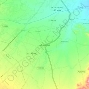 Sekhamir Kalay topographic map, elevation, terrain