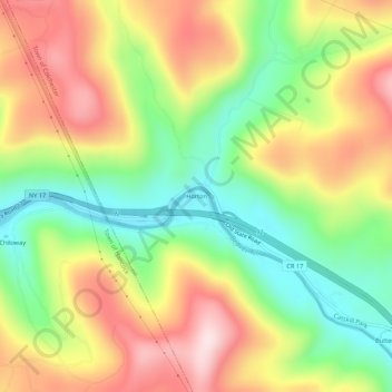 Horton topographic map, elevation, terrain