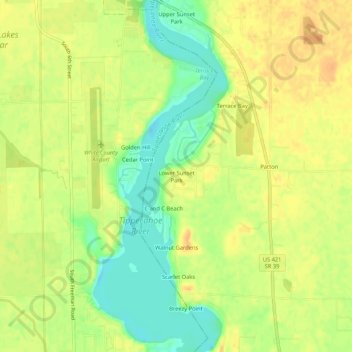 Lower Sunset Park topographic map, elevation, terrain
