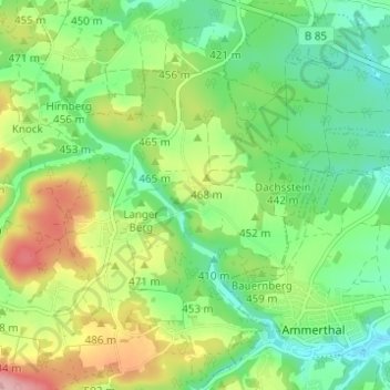 Dietersberg topographic map, elevation, terrain