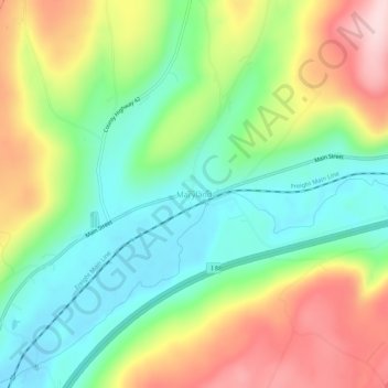 Maryland topographic map, elevation, terrain