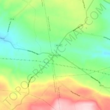 Paines Hollow topographic map, elevation, terrain