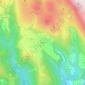 Fematre topographic map, elevation, terrain