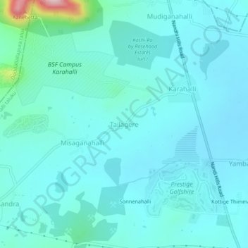 Tailagere topographic map, elevation, terrain