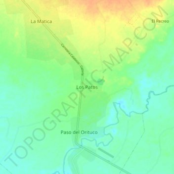 Los Patos topographic map, elevation, terrain