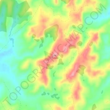 Tīrau topographic map, elevation, terrain