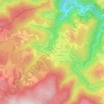 Labrespy topographic map, elevation, terrain