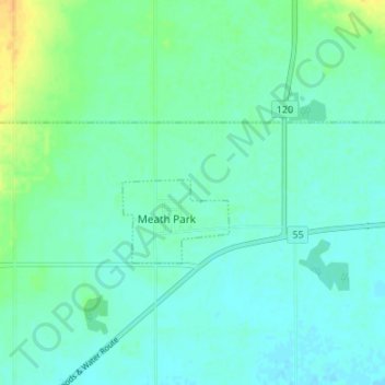 Meath Park topographic map, elevation, terrain