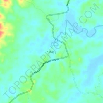 Kerang topographic map, elevation, terrain