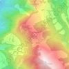 Caral topographic map, elevation, terrain