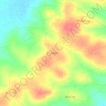 Panduku topographic map, elevation, terrain