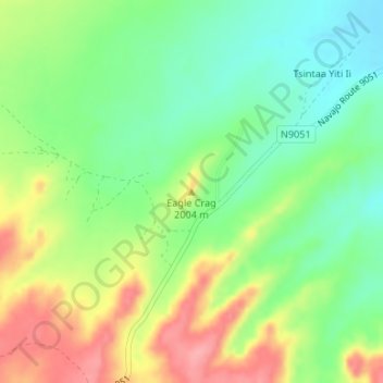 Eagle Crag topographic map, elevation, terrain
