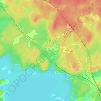 Nobel topographic map, elevation, terrain