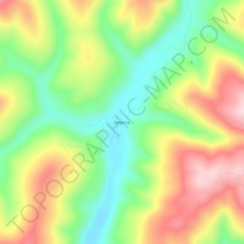 Smyrna topographic map, elevation, terrain