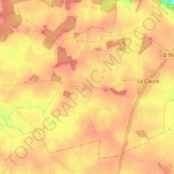 Le Mesnil topographic map, elevation, terrain