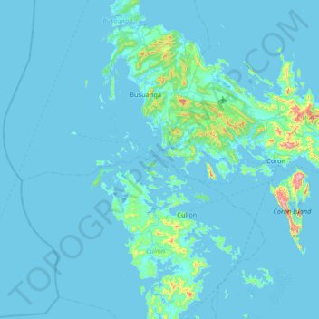 Darab Island topographic map, elevation, terrain