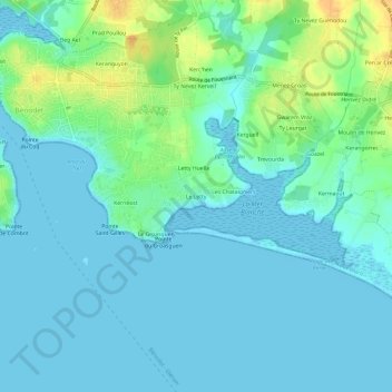 Le Letty topographic map, elevation, terrain