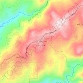 Tall Timber Camp topographic map, elevation, terrain