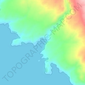 Caleta Quebrada Honda topographic map, elevation, terrain