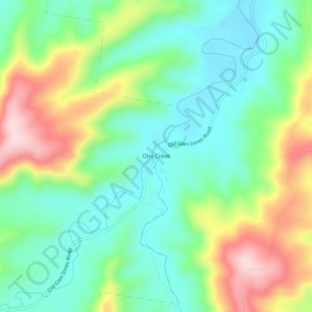 Obx Creek topographic map, elevation, terrain