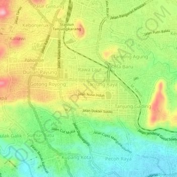 Pahoman topographic map, elevation, terrain