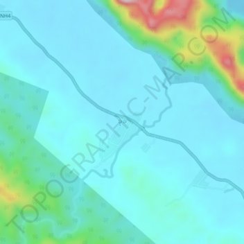 Khon Khan topographic map, elevation, terrain