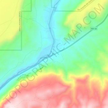 Pilar topographic map, elevation, terrain