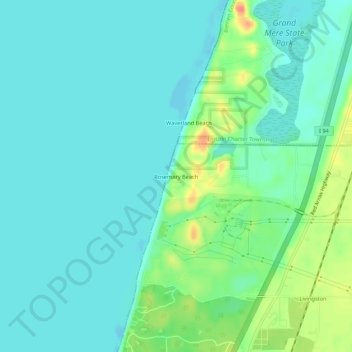 Rosemary Beach topographic map, elevation, terrain