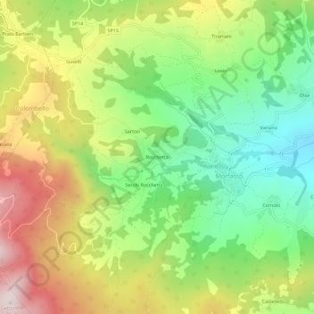 Rocchetta topographic map, elevation, terrain