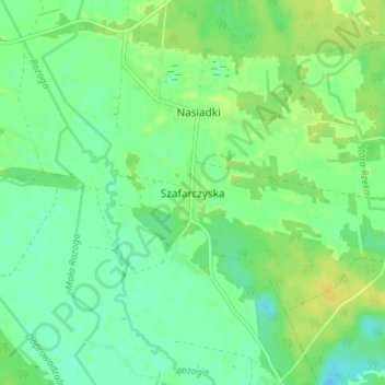 Szafarczyska topographic map, elevation, terrain