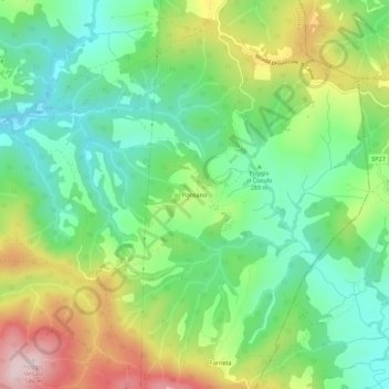Ponsano topographic map, elevation, terrain