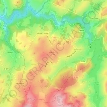 La Rue de la Croix topographic map, elevation, terrain