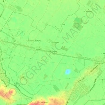 Sant'Angelo a Lecore topographic map, elevation, terrain