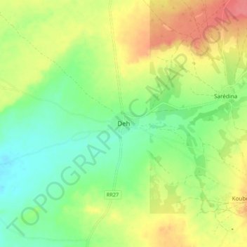 Deh topographic map, elevation, terrain