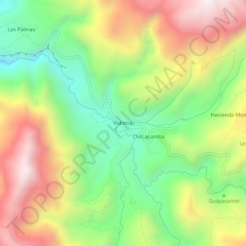 Palmira topographic map, elevation, terrain
