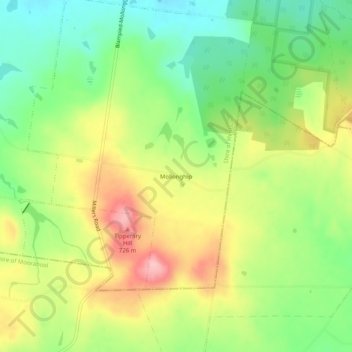 Mollonghip topographic map, elevation, terrain