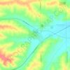 Juda topographic map, elevation, terrain
