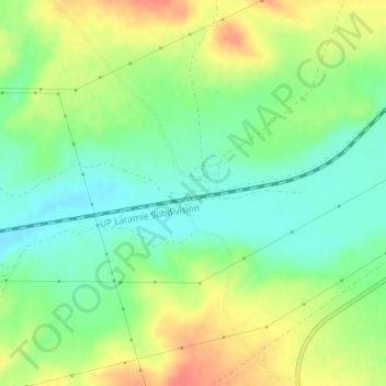Walcott topographic map, elevation, terrain