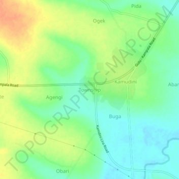 Township topographic map, elevation, terrain