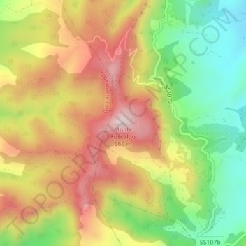 Monte Fuscaldo topographic map, elevation, terrain