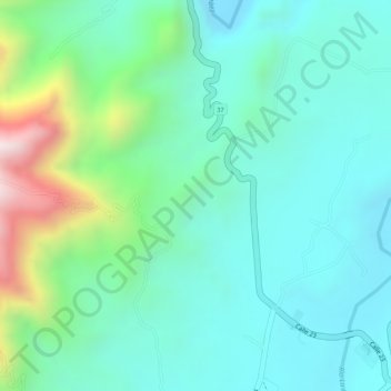 Versalles topographic map, elevation, terrain