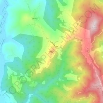 Preggio topographic map, elevation, terrain